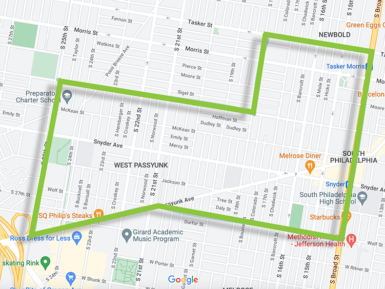 Newbold CDC Boundaries Map